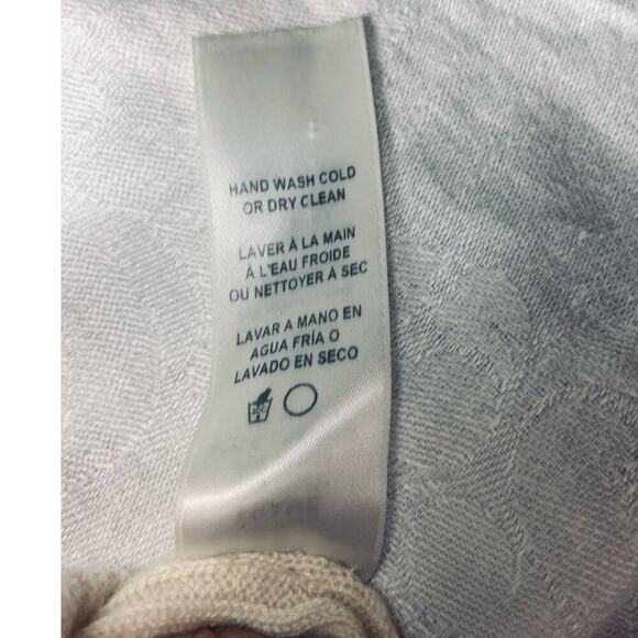 FRAME Off White Cable Knit Merino Wool Boxy Cropped Fishermans Sweater Size XS - Picture 7 of 7